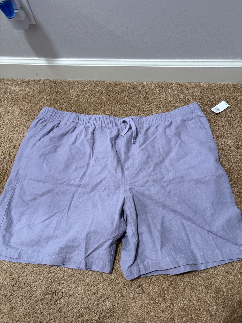 Old Navy Light Linen Lavender Men's Drawstring Shorts